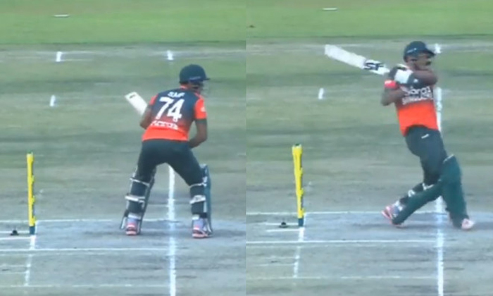  Viral Video Bails Falls Automatically In T 20 Match With Zimbabwe And Bangladesh-TeluguStop.com