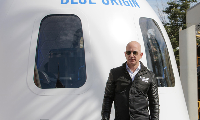 Telugu Blue Origin, Ellen Musk, Lander System, Indianamerican, Jeff Bezos, Linke