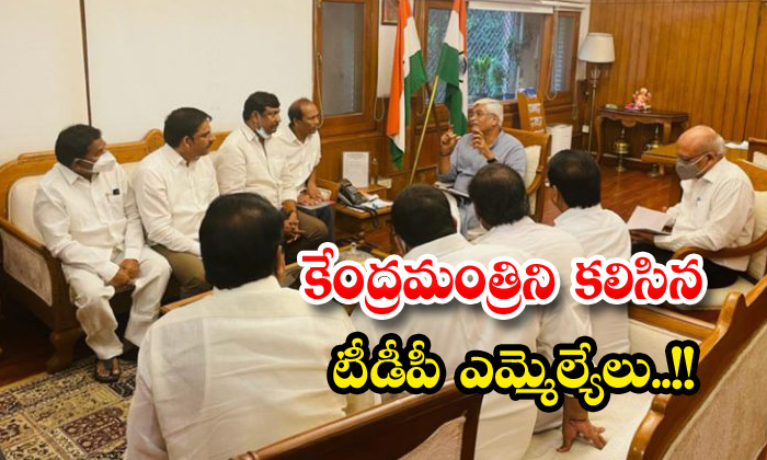  Tdp Mlas Met Union Minister About Veligonda Project, Veligonda Project,tdp Mlas,-TeluguStop.com