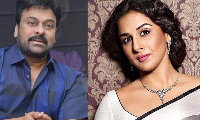  Bollywood Beauty Vidya Balan In Chiru God Godfather Movie, Megastar Chiranjeevi,-TeluguStop.com