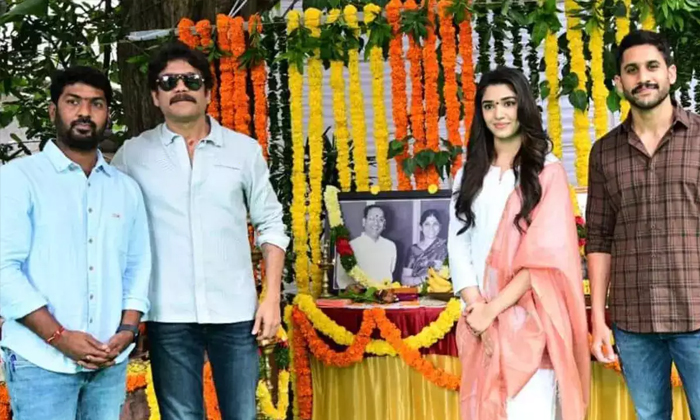  Nagarjuna And Naga Chaitanya Bangaarraju Move Shooting Started , Nagarjuna,  Nag-TeluguStop.com