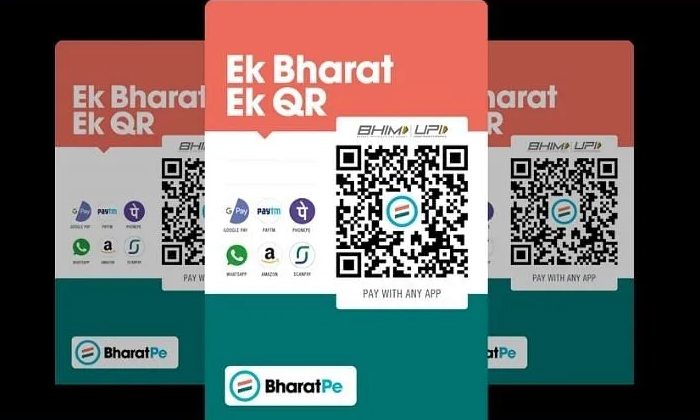  Online Payments App Bharat Pe Creates A New Record , Bharath Pay, New Record, Ce-TeluguStop.com