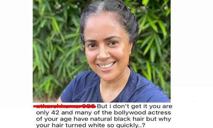  Telugu Actress Sameera Reddy React About Her White Hair In 42 Years Old, 42 Year-TeluguStop.com