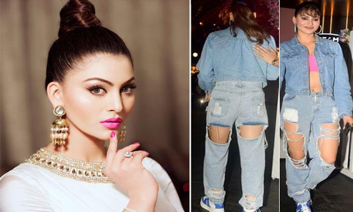  Netizens Trolls Urvashi Ripped Jeans Goes Viral In Social Media, Goes Viral, Net-TeluguStop.com