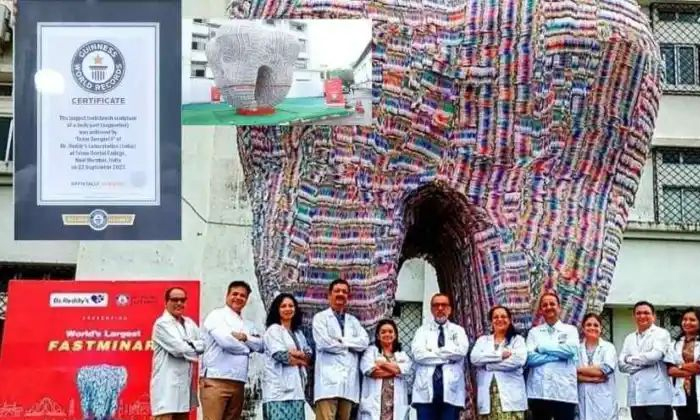  Guinness World Record Holder Dr. Reddy's With 80,000 Toothbrushes, 80000 Trooth-TeluguStop.com