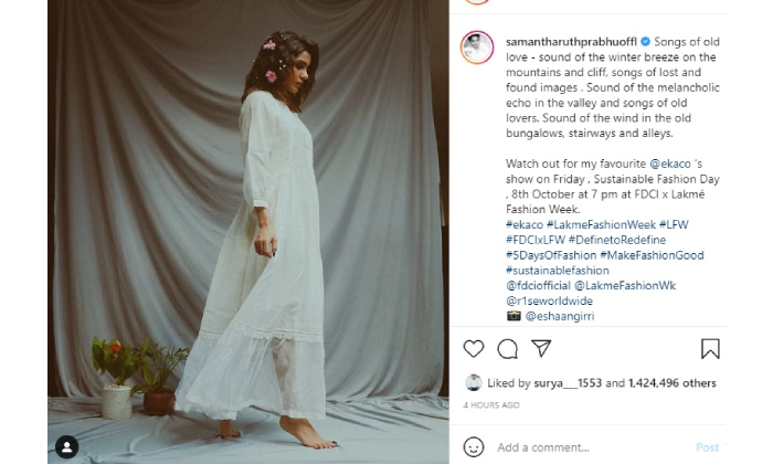  Samantha’s First Post After Separation Goes Viral On Social Media!-TeluguStop.com