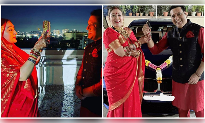  Actor Govinda Gifts Wife Sunita Ahuja Bmw Car Karwa Chauth Details, Actor Govind-TeluguStop.com