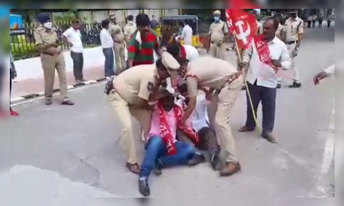  Cpm Leaders Protest At Secunderabad Rail Nilayam, Cpm Leaders Protest ,secundera-TeluguStop.com