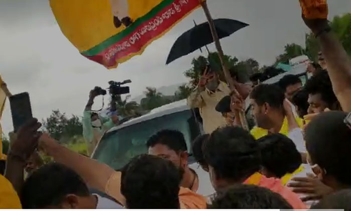  Chandrababu Reached His Own Constituency Kuppam, Chandra Babu , Kuppam , Two Day-TeluguStop.com
