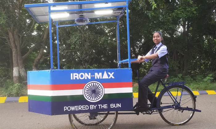  School Girl Wins Children Climate Prize For Designing Solar-powered Ironing Cart-TeluguStop.com