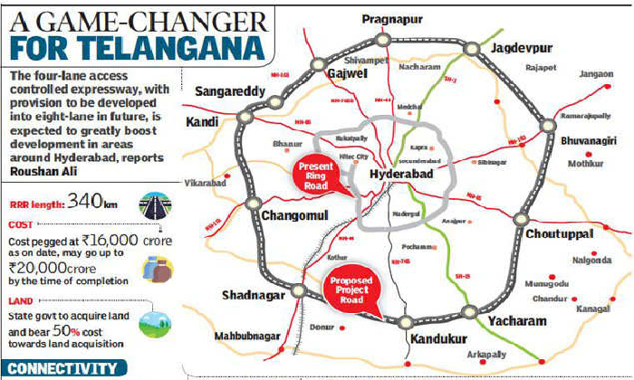  Hyderabad: Regional Ring Road Estimated To Cost Up To Rs 17,000 Crore-TeluguStop.com