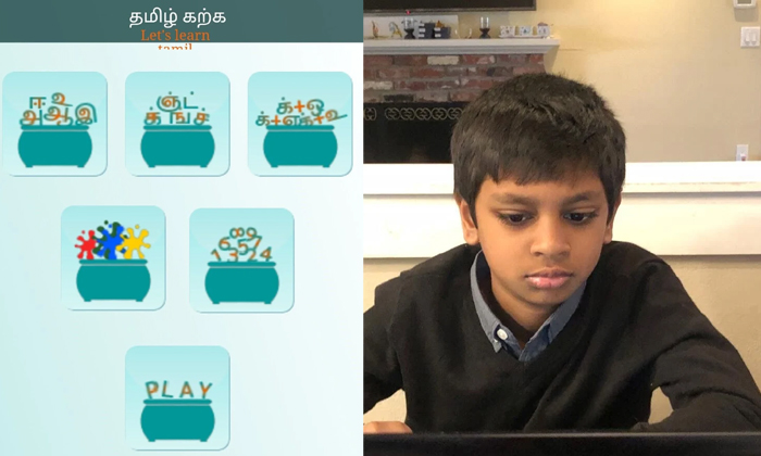  Indian American Youngster Smaran Ramnath Develops App To Learn Tamil Language ,-TeluguStop.com