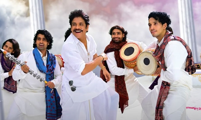 లడ్డుండా మాస్ బీట్స్ అదుర్స్..స్వర్గంలో రెచ్చిపోతున్న బంగార్రాజు