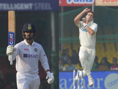  Ind V Nz, First Test: Iyer Maiden Hundred, Southee Five-for Headline First Sessi-TeluguStop.com