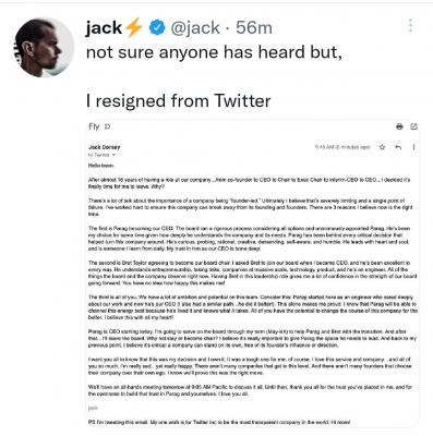  What Jack Dorsey Tweeted In His Most Recent Tweet-TeluguStop.com