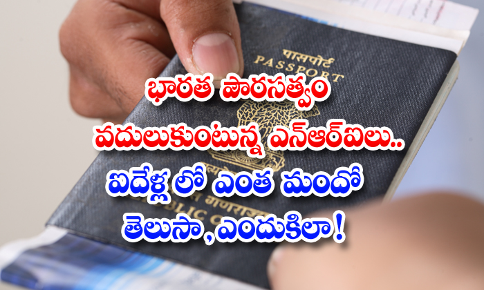  Over 6 Lakh Indians Gave Up Citizenship In Last 5 Years Says Mha-TeluguStop.com