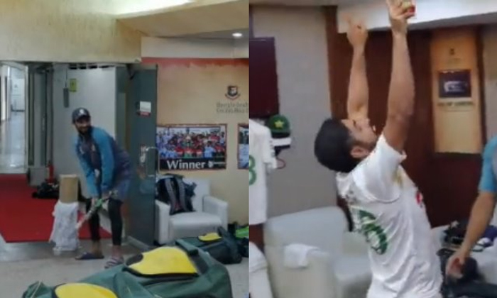  Viral Video Pakistan Players Clash In The Dressing Room Details, Viral Video, Pa-TeluguStop.com