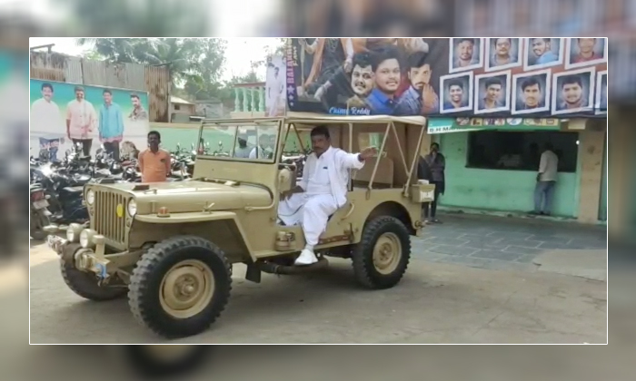  Anathapuram Balakrishna Fan With Replica Of Akhanda Movie Jeep Details, Anathapu-TeluguStop.com