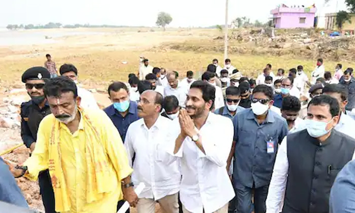  Cm Jagan Tour Second Day Flood Area Full Busy Ys Jagan, Tirupati, Nellore-TeluguStop.com