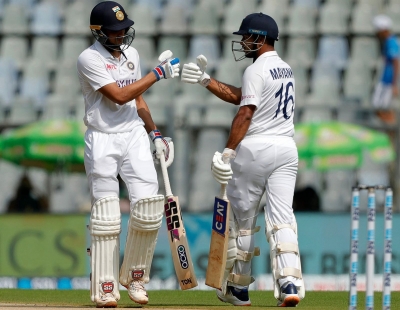  Ind V Nz, 2nd Test: Agarwal, Axar Take India To 285/6 At Lunch-TeluguStop.com