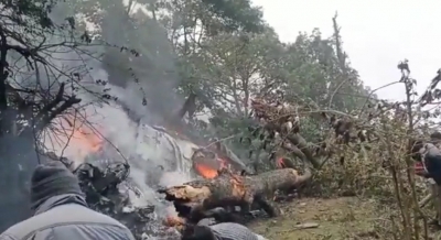  Military Chopper Crashes In Tn. Gen Bipin Rawat Aboard (2nd Ld).-TeluguStop.com