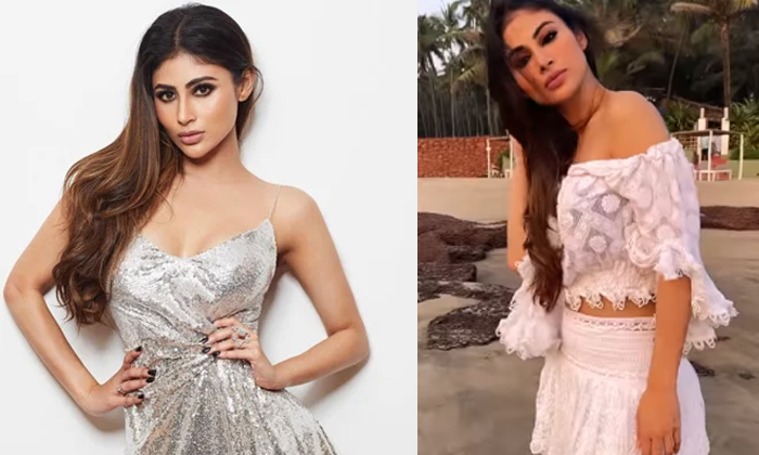  Mouni Roy Stunning Looks Short Skirt Beach, Mouni Roy, Stunning Look, Beatch, Bo-TeluguStop.com