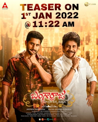  Teaser: 2022 Launch Of ‘bangarraju’ By Nagarjuna And Naga Chaitanya-TeluguStop.com