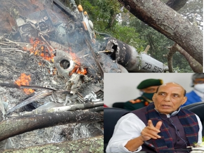  Rajnath Singh Will Likely Brief Parliament On The Chopper Crash-TeluguStop.com