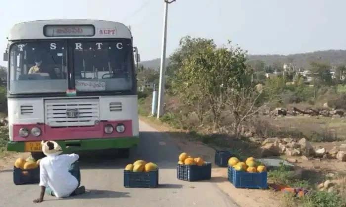  The Farmer Is Impatient With The Drivers Attitude With The Crop On The Road ,-TeluguStop.com