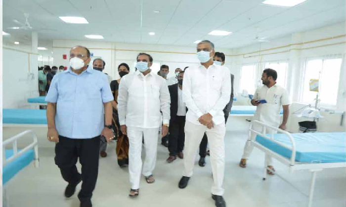  Minister Harish Rao Inaugurates 500l Oxygen Plant At Zaheerabad Govt Hospital!-TeluguStop.com