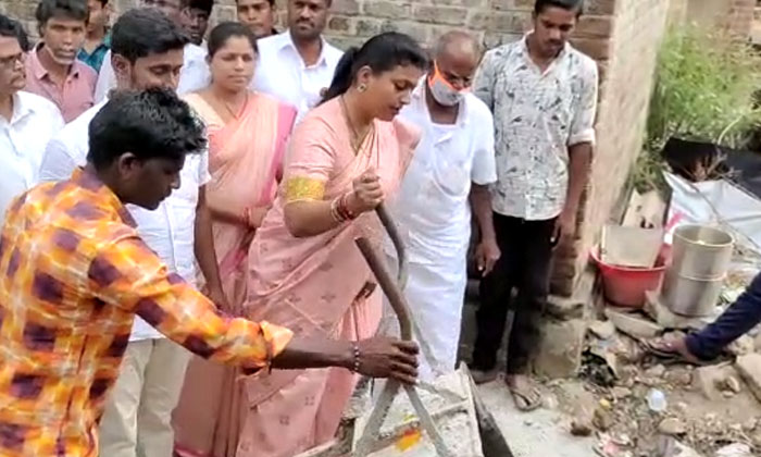  Mla Rk Roja Provided Full Road Facilities To The Adopted Village, Rk Roja  , Nag-TeluguStop.com