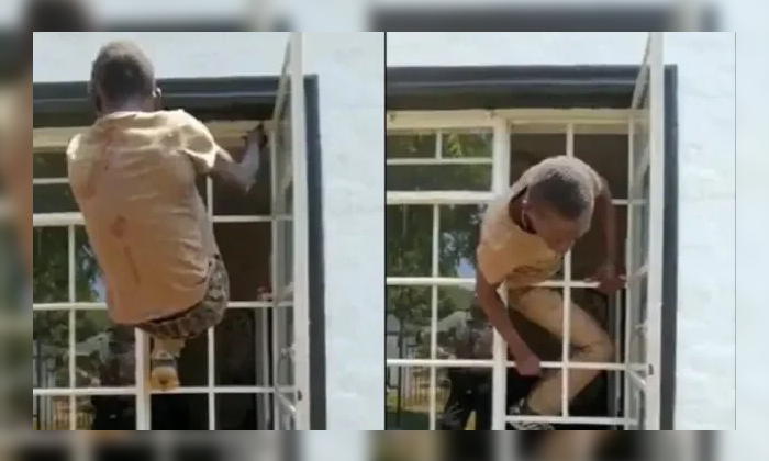  Viral Video Thief Shows How Enters Home Through Tiny Windows Details, Viral Vide-TeluguStop.com