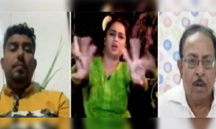  Viral Video Woman Dances In Live Debate Of Bengali News Channel Details, Channel-TeluguStop.com
