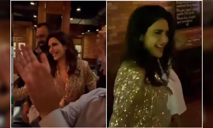  Newlywed Karishma Tanna Grooves To Samantha Oo Antava At Her Reception Details,-TeluguStop.com