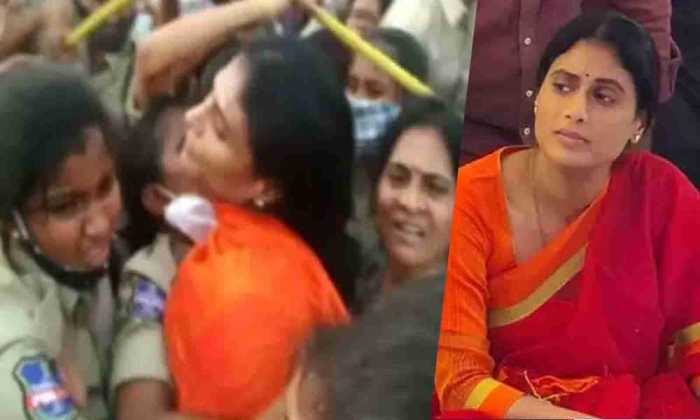 Telangana: Ys Sharmila Arrested And Shifted To Police Station! Telangana: Ys Sharmila Arrested And Shifted To Police Station!-TeluguStop.com