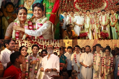  Rajinikanth, Kamal Haasan Light Up Producer Anbu Chezhian's Daughter's Wedding-TeluguStop.com