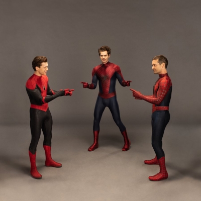  'spider-man: No Way Home' Set For Digital Debut; Tom, Andrew, Tobey Recreate Ico-TeluguStop.com
