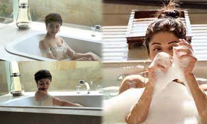  Heroine Pranitha Subhash Bath Tub Video Viral On Social Media , Pranitha Subhas-TeluguStop.com