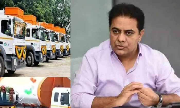  Minister Ktr Launched State-of-the-art Vehicles To Move Garbage!-TeluguStop.com