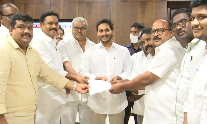  Narsapuram Mla Mudunuri Prasadaraju Meets Cm Ys Jagan At The Chief Minister's Of-TeluguStop.com