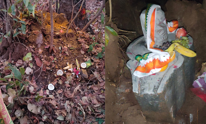  Ancient Days Shivalingam Found In Snakes Pit Mulugu District Details, Ancient S-TeluguStop.com