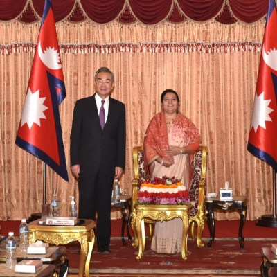  Chinese Fm Meets Nepal President-TeluguStop.com