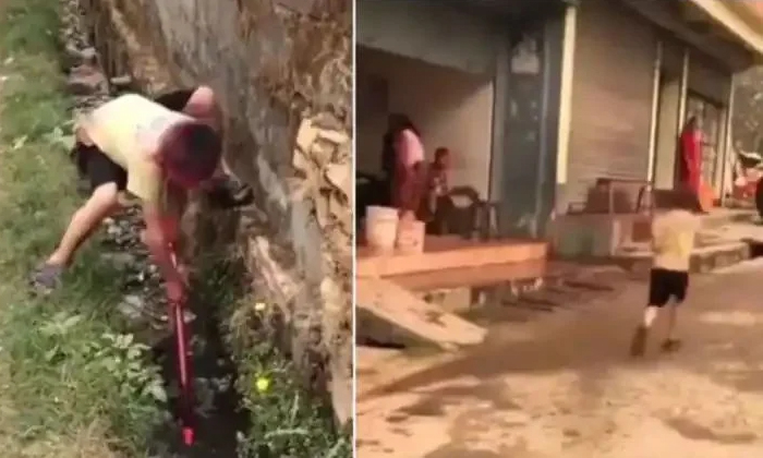  Kid Holi Celebrations Goes Viral On Social Media Details, Kid , Holi Celebratio-TeluguStop.com