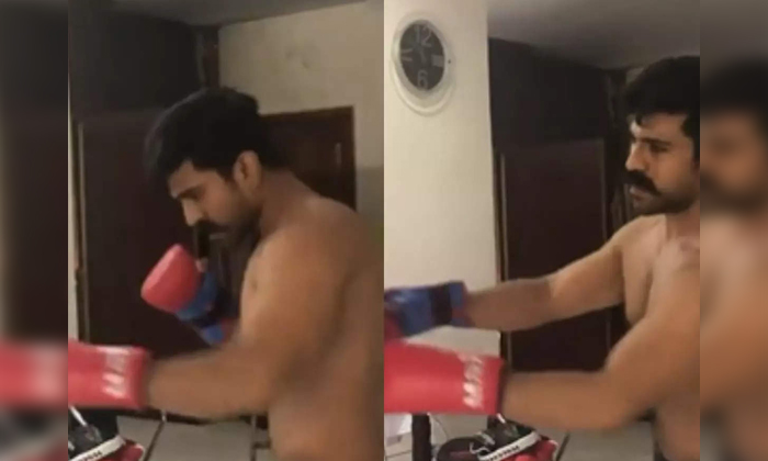  Ram Charan Boxing Practice Video For Rrr Movie Details, Ram Charan, Jr Ntr, Rrr-TeluguStop.com