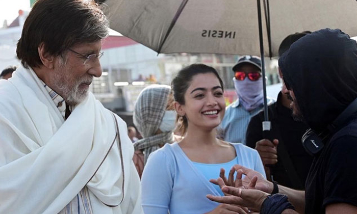  Rashmika Mandanna Shares A Bts Picture With Amitabh Bachchan, Amitabh Bachchan,-TeluguStop.com