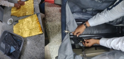  Air Passenger, Receiver Held For Smuggling Gold At Lucknow Airport-TeluguStop.com