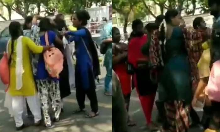  Girls Street Fight For Boyfriend In Chennai Details, Viral Latest, News Viral,-TeluguStop.com