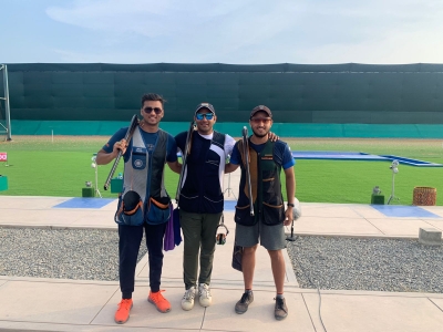  India Open Account At Shotgun World Cup As Men's Trap Team Clinches Bronze-TeluguStop.com