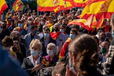  Protest Held In Madrid Against Nato Intervention On Ukraine Conflict-TeluguStop.com