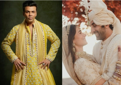  Ranbir-alia Wedding: Karan Johar Congratulates New Couple, Calls Ranbir His Son--TeluguStop.com